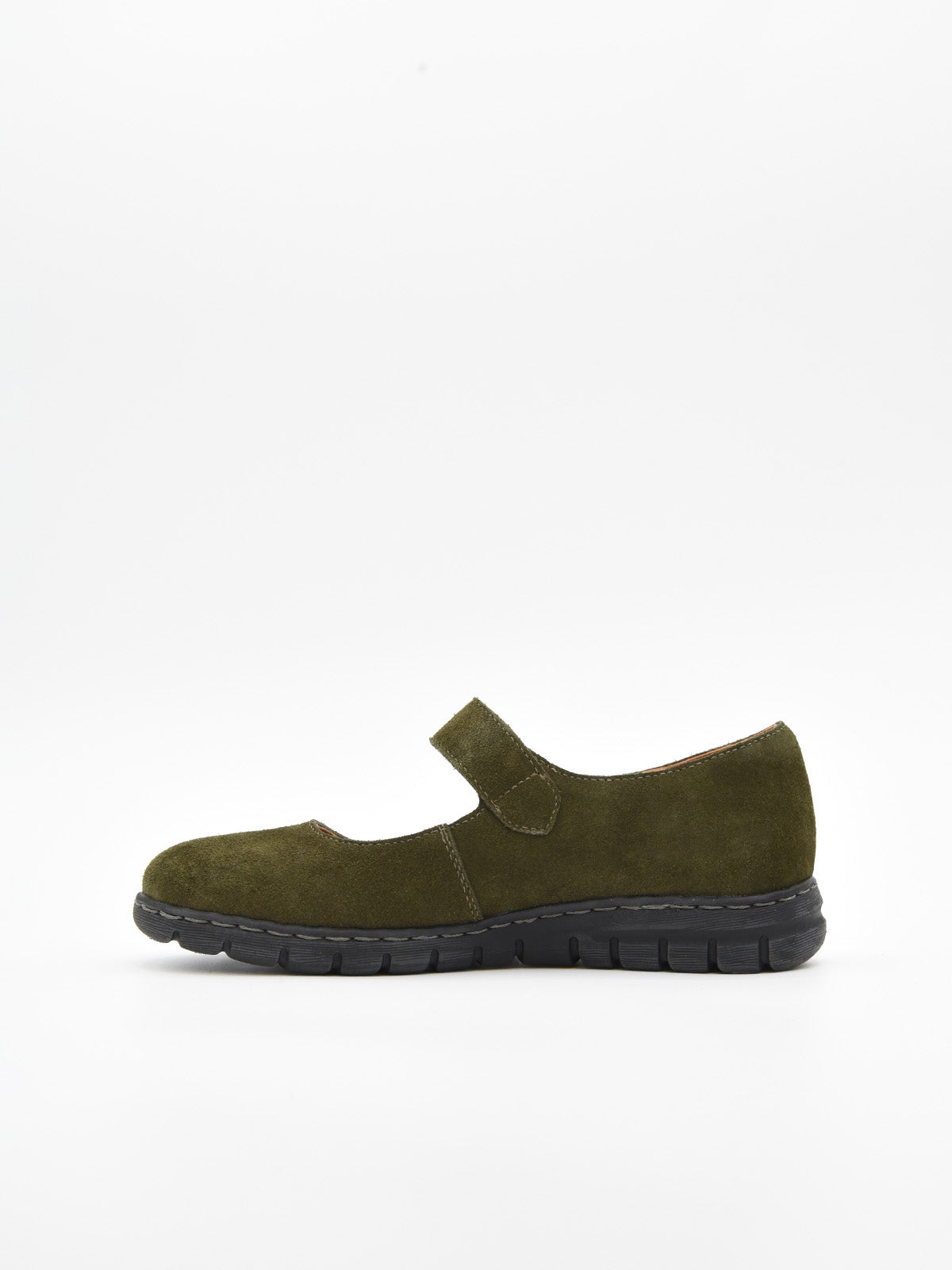 Bailarina de piel color khaki confort