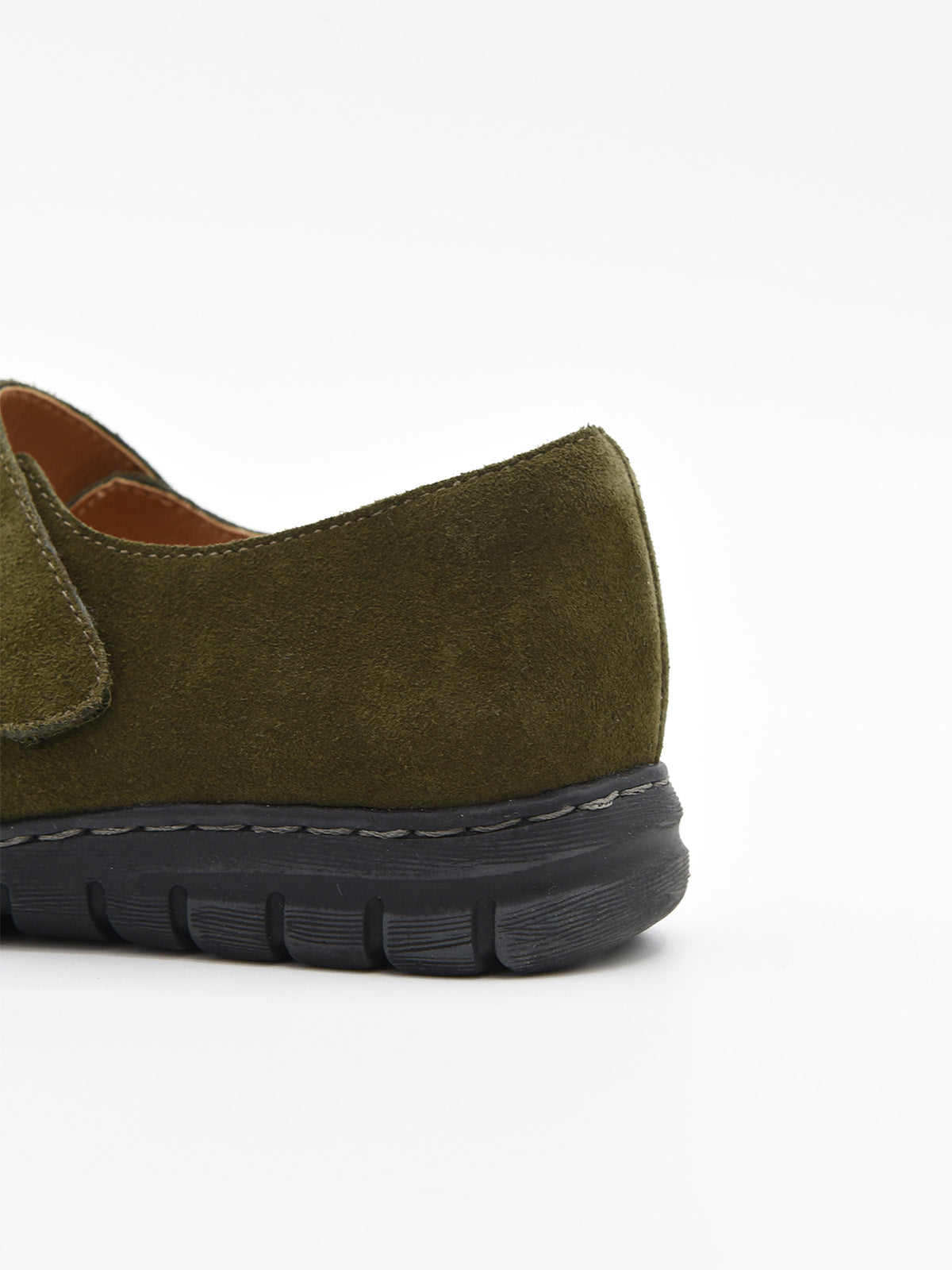 Bailarina de piel color khaki confort