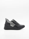 Zapatilla casual negro con plataforma ergonómica
